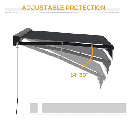 2 x 2.5m Electric Awning, with LED Light Strips - Grey