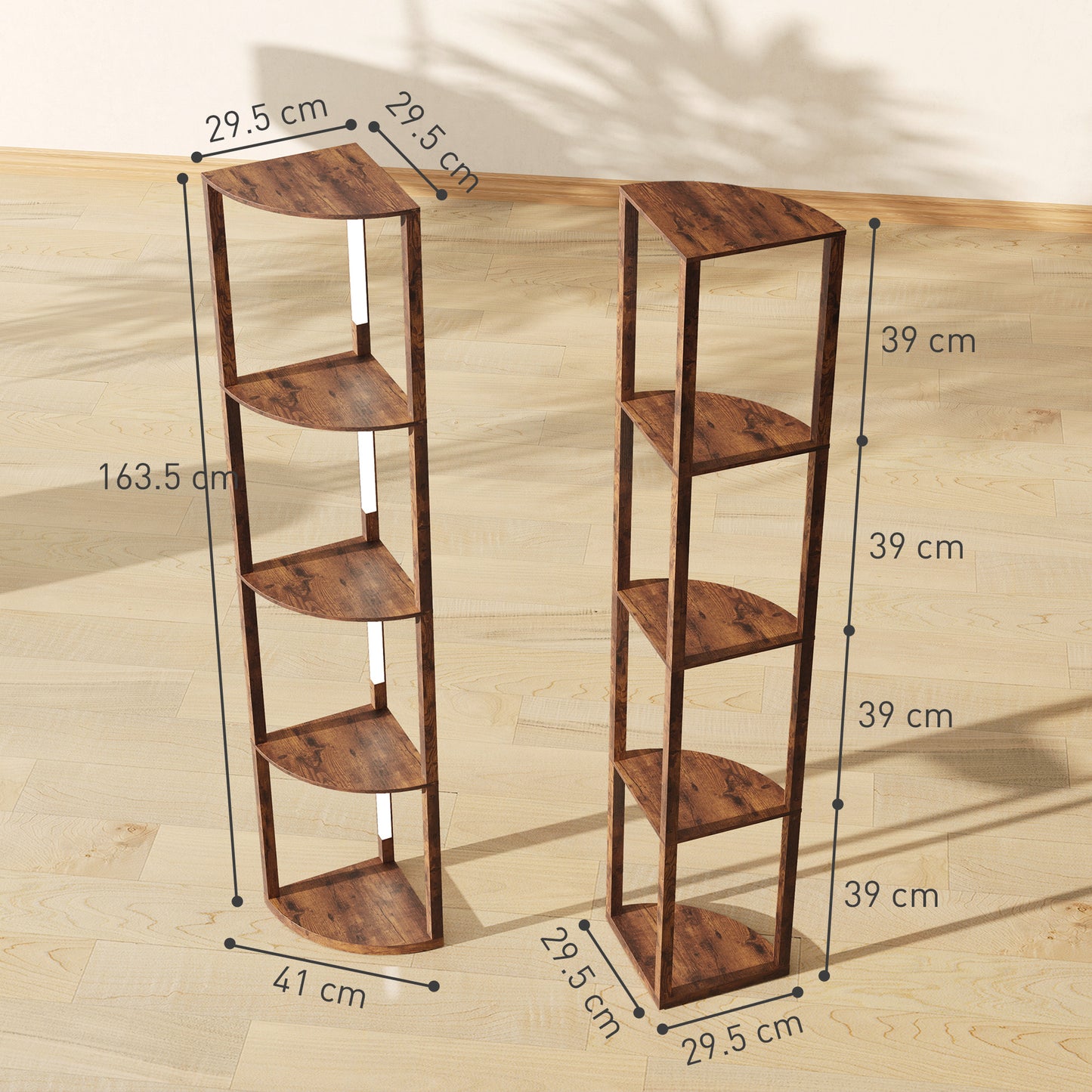 4-Tier Corner Floor Lamp