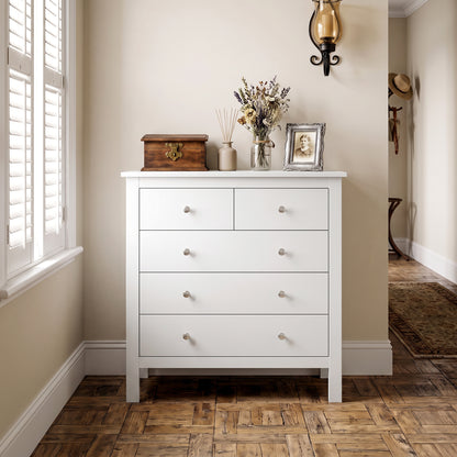 5 Drawer Chest of Drawers, Modern Dresser for Bedroom, Bedside Storage Cabinet