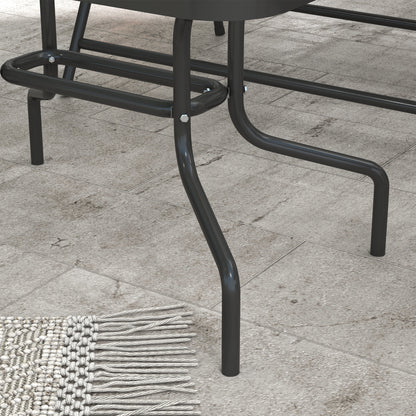 Four-Piece Metal Garden Sofa Set - Mixed Brown