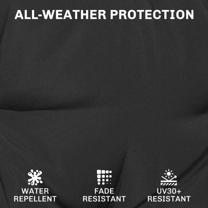 Outdoor Chair Seat Cushions Set of 2, Garden Chair Cushions with 7cm Thick Foam & Ties, Black