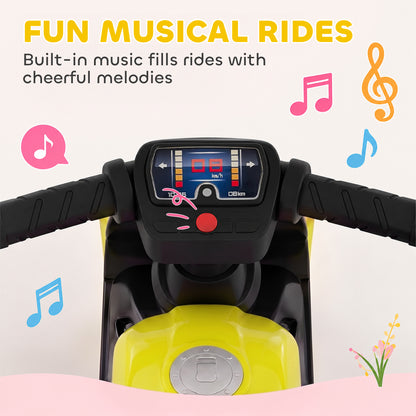 Balance Bike with Music Extra-Wide Wheels Toddler Bike for Boys Girls Green