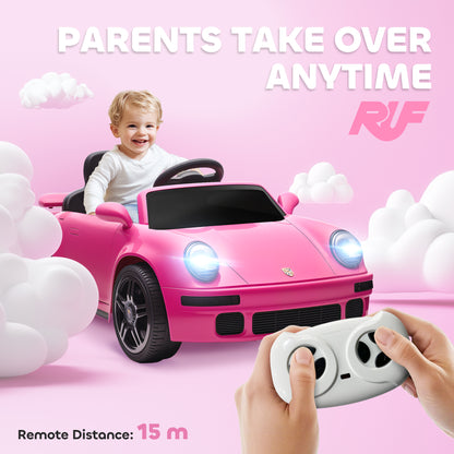 Licensed RUF CTR 2017-Yellowbird Electric Car for Kids, with Remote Control, Soft Start, MP3 Player, LED Lights, Pink