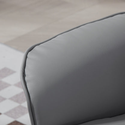 Swivel Recliner Chair with Footstool, PU Leather Armchair and Ottoman with High Back and Round Base for Living Room