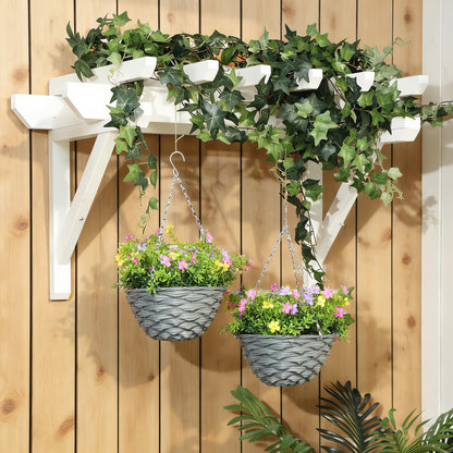 Set of 2 Artificial Hanging Cosmos Flowers - Multi-Colored