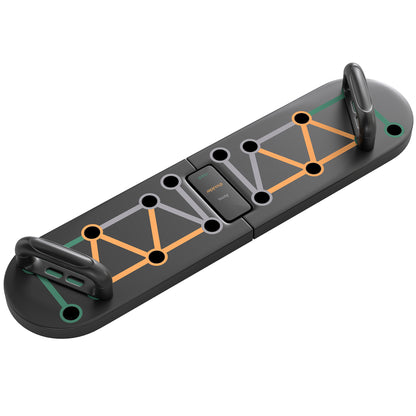 Foldable Push Push Up Board with Non-Slip Pads, for Chest, Arms, Shoulders, Black