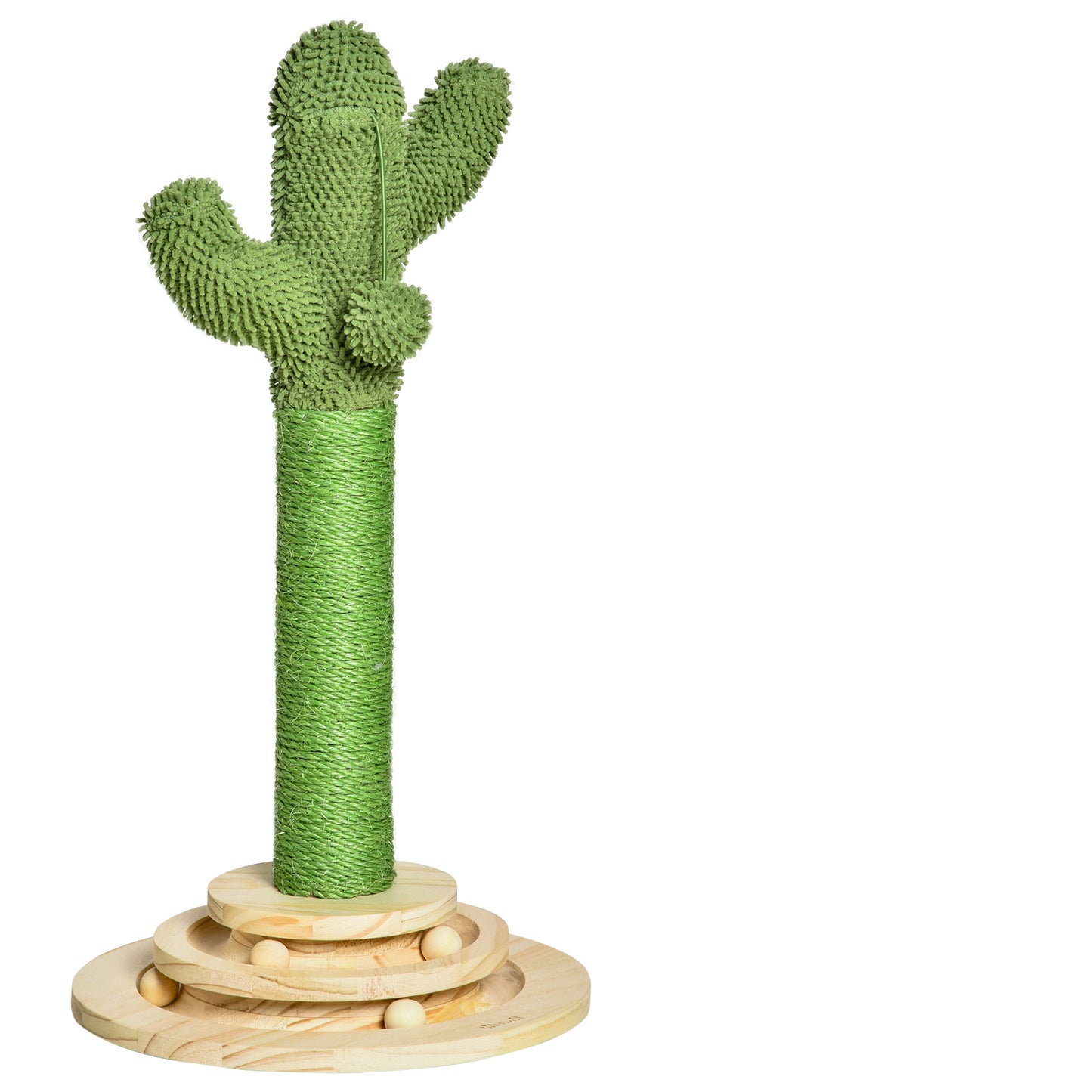 Cat Tree Cactus Sisal Scratching Post for Indoor Cats Play Tower Kitten Furniture with Hanging Ball Interactive Fun Roller Ex