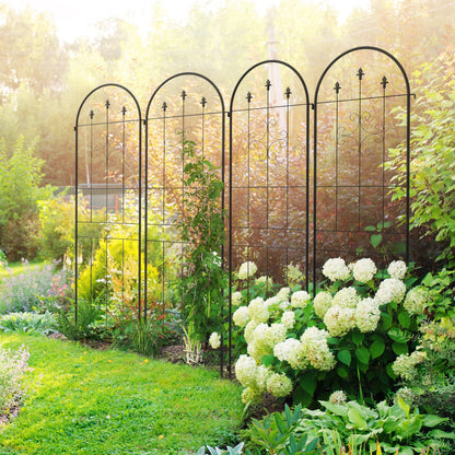 Set of Four Spiral Anchor Garden Trellis Panels