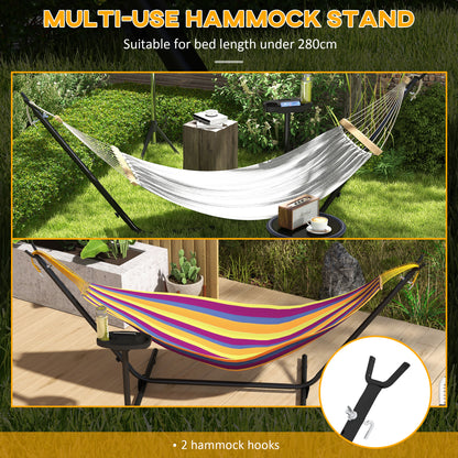 9.4ft Hammock Stand with Side Tray Stand, Steel Frame Hammock Net Stand, for String-style, Brazilian-style, Flat-style