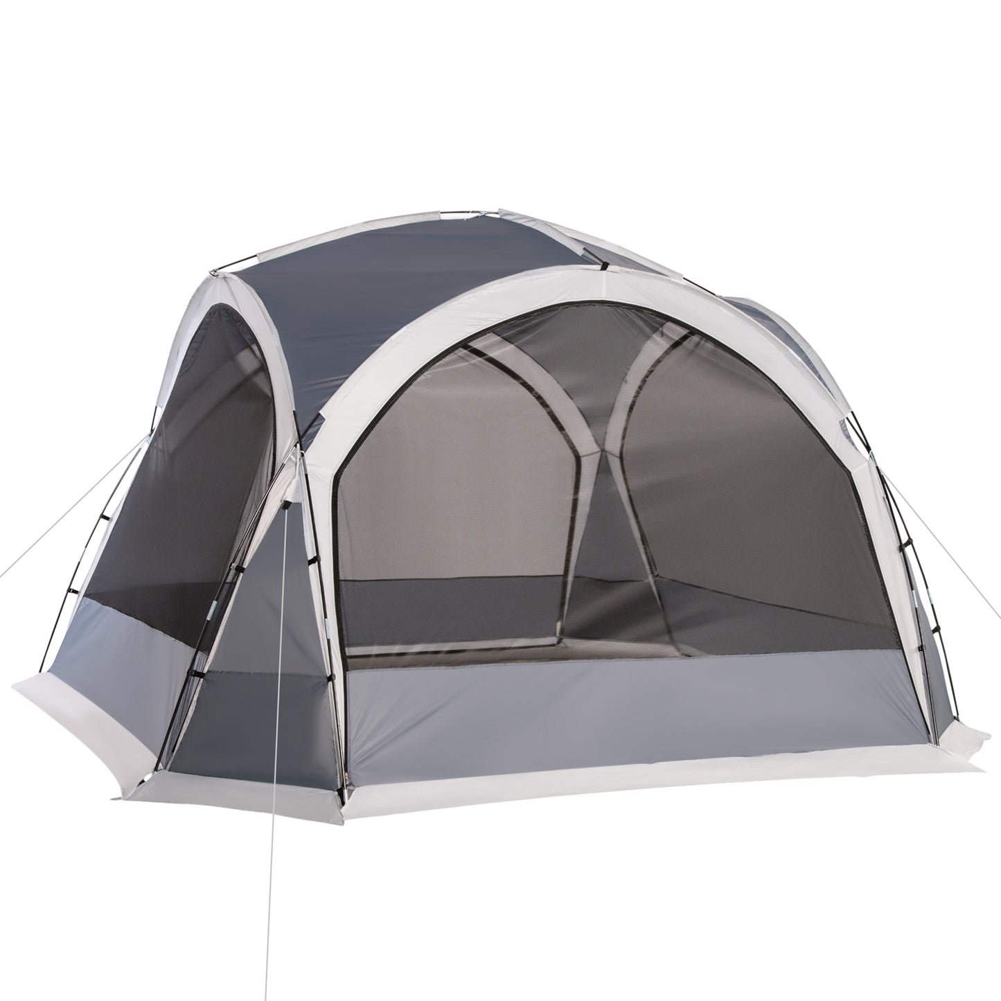 Dome Tent for 6-8 Person, Camping Tent with 4 Zipped Mesh Doors, Removable Oxford Cloth, Lamp Hook, Portable Carry Bag
