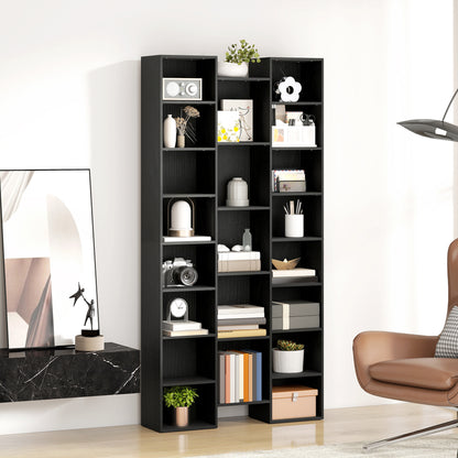 21-Compartment Bookshelf - Black