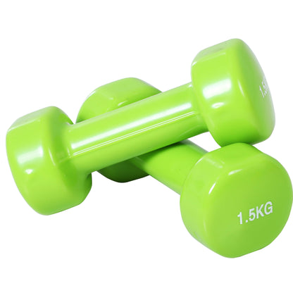10KG Dumbbells Set with Carry Case, Hand Weights for Women and Men Home Gym Weight Lifting Training, Red, Yellow, Green
