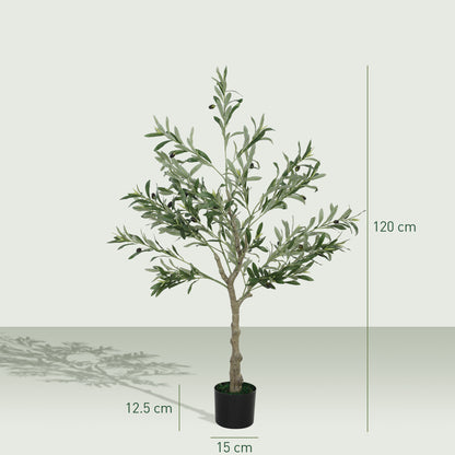 Set of Two Silk Leaf Artificial Olive Trees