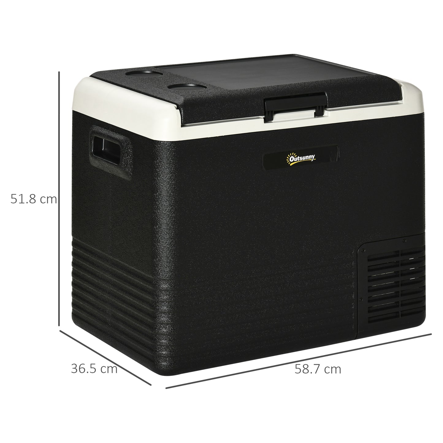 50L Car Refrigerator, Portable Compressor Car Fridge Freezer, Electric Cooler Box with 12/24V DC and 110-240V AC for Camping