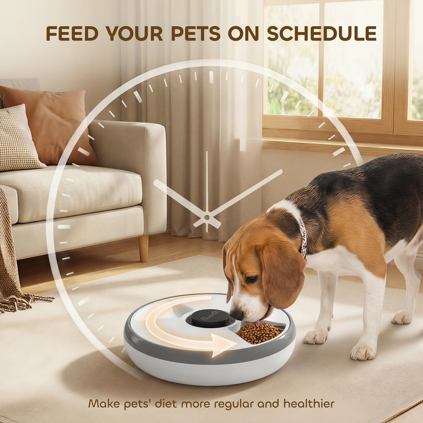 Automatic Cat Feeder Programmable Timer for Dry Wet Food Cat Food Dispenser with Ice Pack for 6 Meals