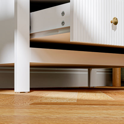 Elegant Chest of Five Drawers - White