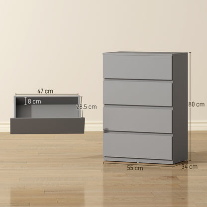 Chest of Drawers, 4-Drawer Storage Cabinets, Modern Dresser, Storage Drawer Unit for Bedroom