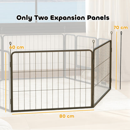 2 Piece Dog Pen Expansion Pack for 60cm High Pet Playpen with 3 Stakes, for Small Dogs