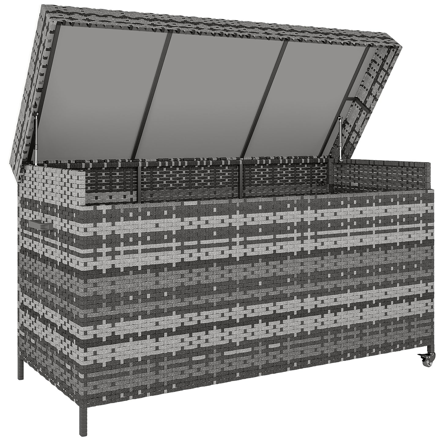 627 L Rattan Storage Box - Dark Grey