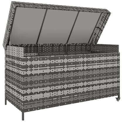 627 L Rattan Storage Box - Dark Grey