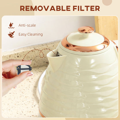 3kW Rapid Boil Honeycomb Kettle - Cream White