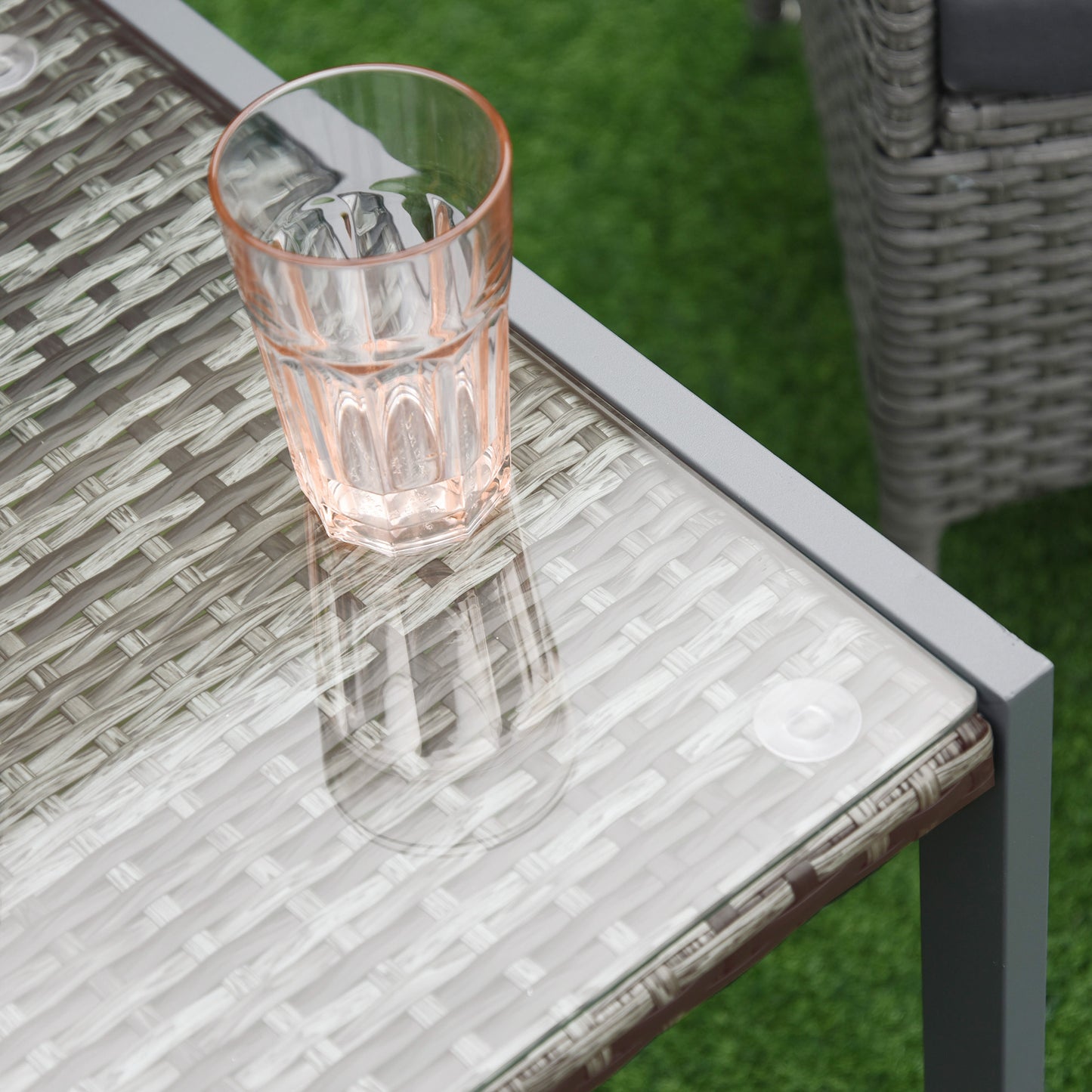 Rattan End Table Side Coffee Desk Outdoor Patio Wicker Sofa Chat Garden Furniture