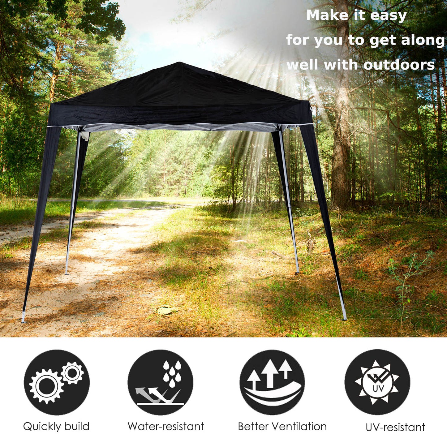 3 M x 3 M Base/ 2.5 M x 2.5 M Top Pop Up Gazebo with Carry Bag