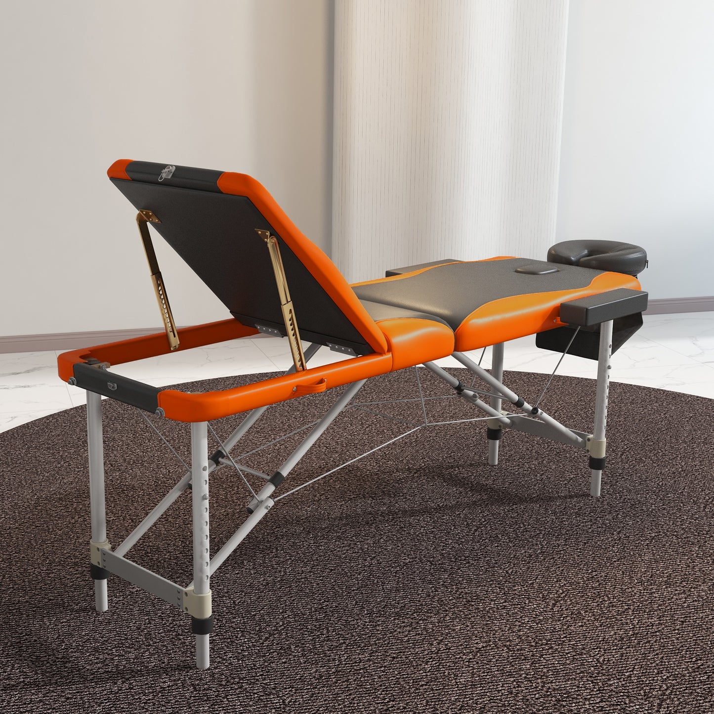 Foldable Massage Bed Portable Table, 3-Section Aluminium Foldable Beauty Couch