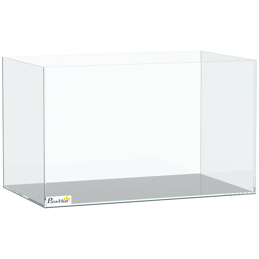 Fish Tank Bare Glass for DIY Glass Aquarium with Protective Base Mat 43L Transparent for Fish Shrimps