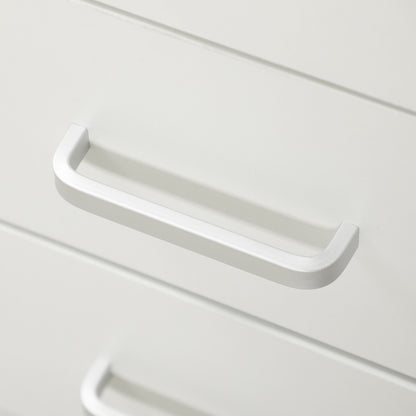 Computer Desk, Home Office Desk with Lockable Drawer, Storage Shelf for Study Bedroom, 110 x 50 x 76 cm, White