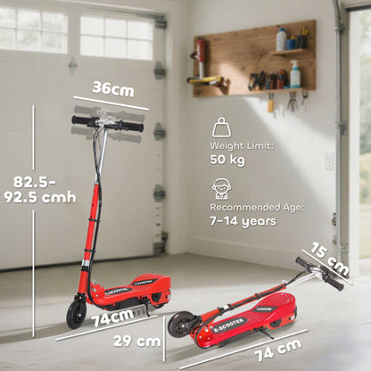 Folding Electric Scooter Rechargeable Kids Ride on 7-14 Age Red/Black