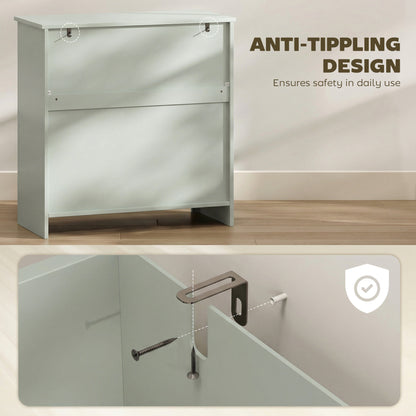 Sideboard Storage Cabinet, Modern Kitchen Cupboard with Adjustable Shelf, Drawer and Double Doors, Green