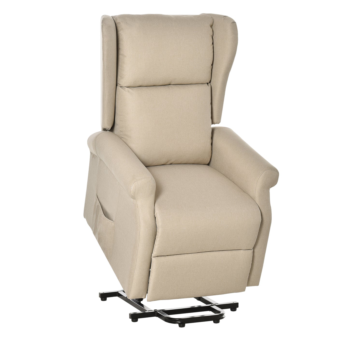 Power Lift Recliner Armchair, Electric Lift Chair for Elderly, Fabric Riser and Reclining Chair with Remote Control
