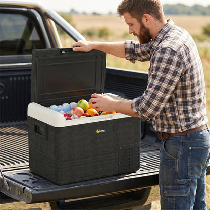 40L Portable Car Refrigerator - Grey and Black