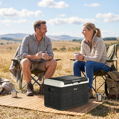 30L Portable Car Refrigerator - Grey and Black