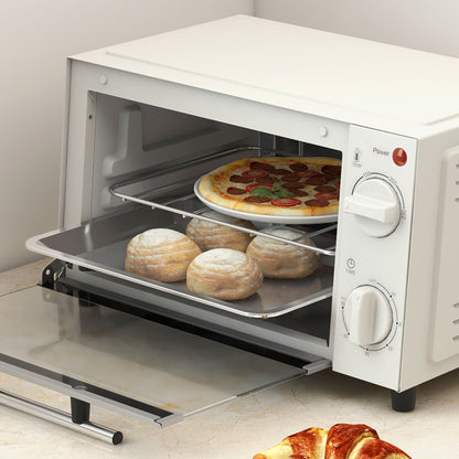 Mini Oven, 9L Countertop Electric Grill, Toaster Oven with Adjustable Temperature, Timer