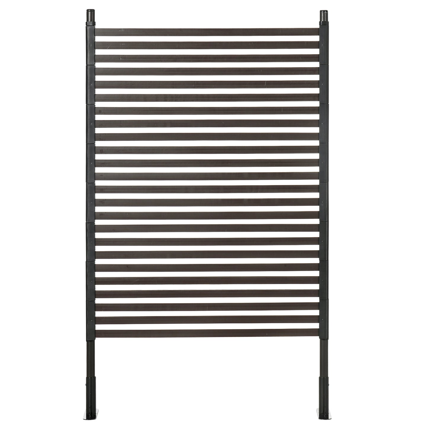 Garden Fence with 2 Standing Ways for Hard & Soft Ground, Decorative Outdoor Divider, Animal Barrier Fence, Brown