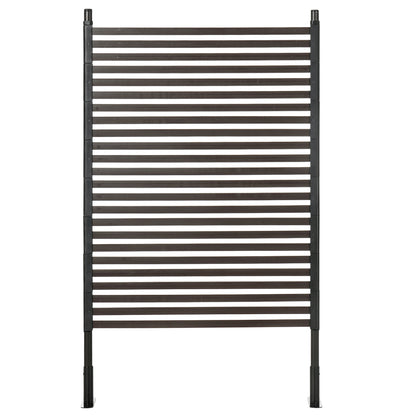 Garden Fence with 2 Standing Ways for Hard & Soft Ground, Decorative Outdoor Divider, Animal Barrier Fence, Brown