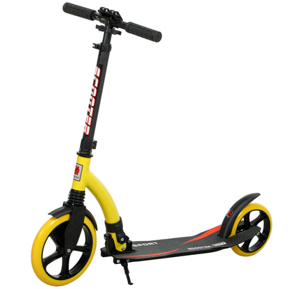 Foldable Kick Scooter with Double Shock Absorption and Big Wheels