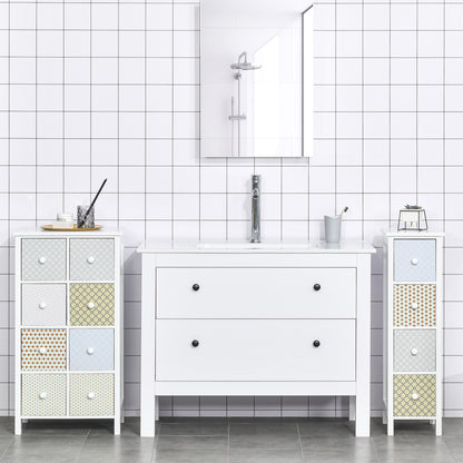 Chest of Drawers, 4 Drawer Dresser, Storage Organizer Toilet Tissue Cabinet for Bedroom, Bathroom
