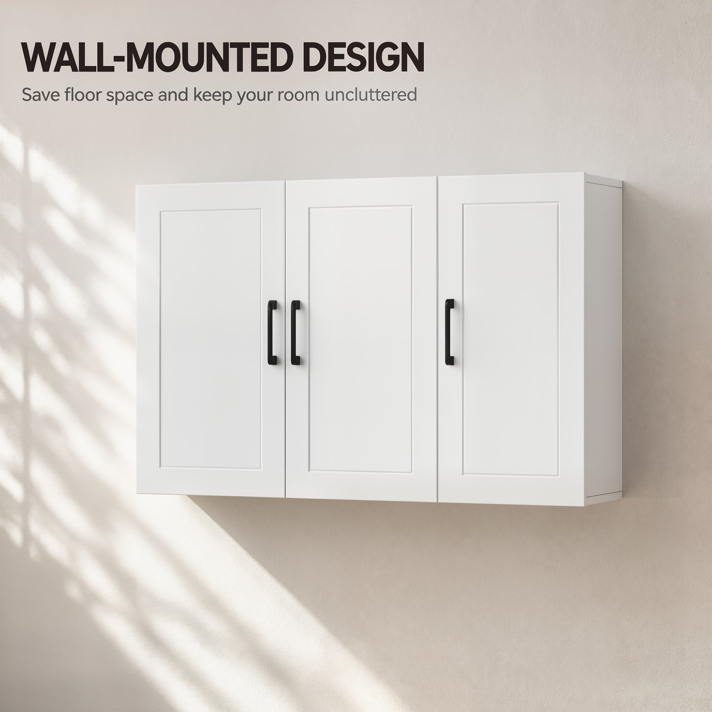 Bathroom Wall Cabinet, Wall Mounted Bathroom Cabinet, Over the Toilet Space Saver with Adjustable Shelves, White