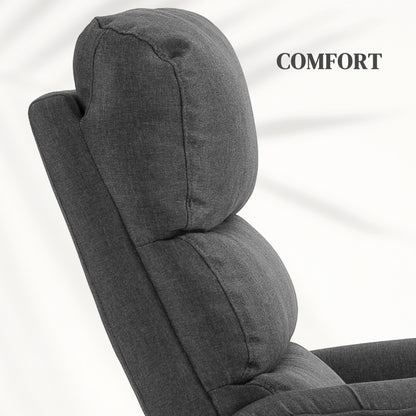 Electric Riser Recline Armchair, with Footrest - Dark Grey