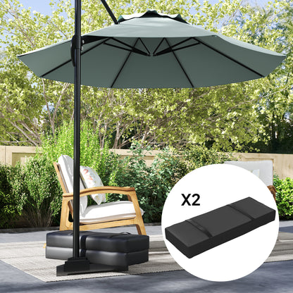 Parasol Weights Set of 2, Parasol Base Weights Bags, 25kg Fillable Sandbag Weights with Handles