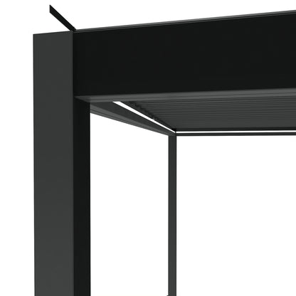 3 x 3(m) Electric Louvered Pergola with LED Lights, Aluminium Pergola Hardtop Gazebo with Remote