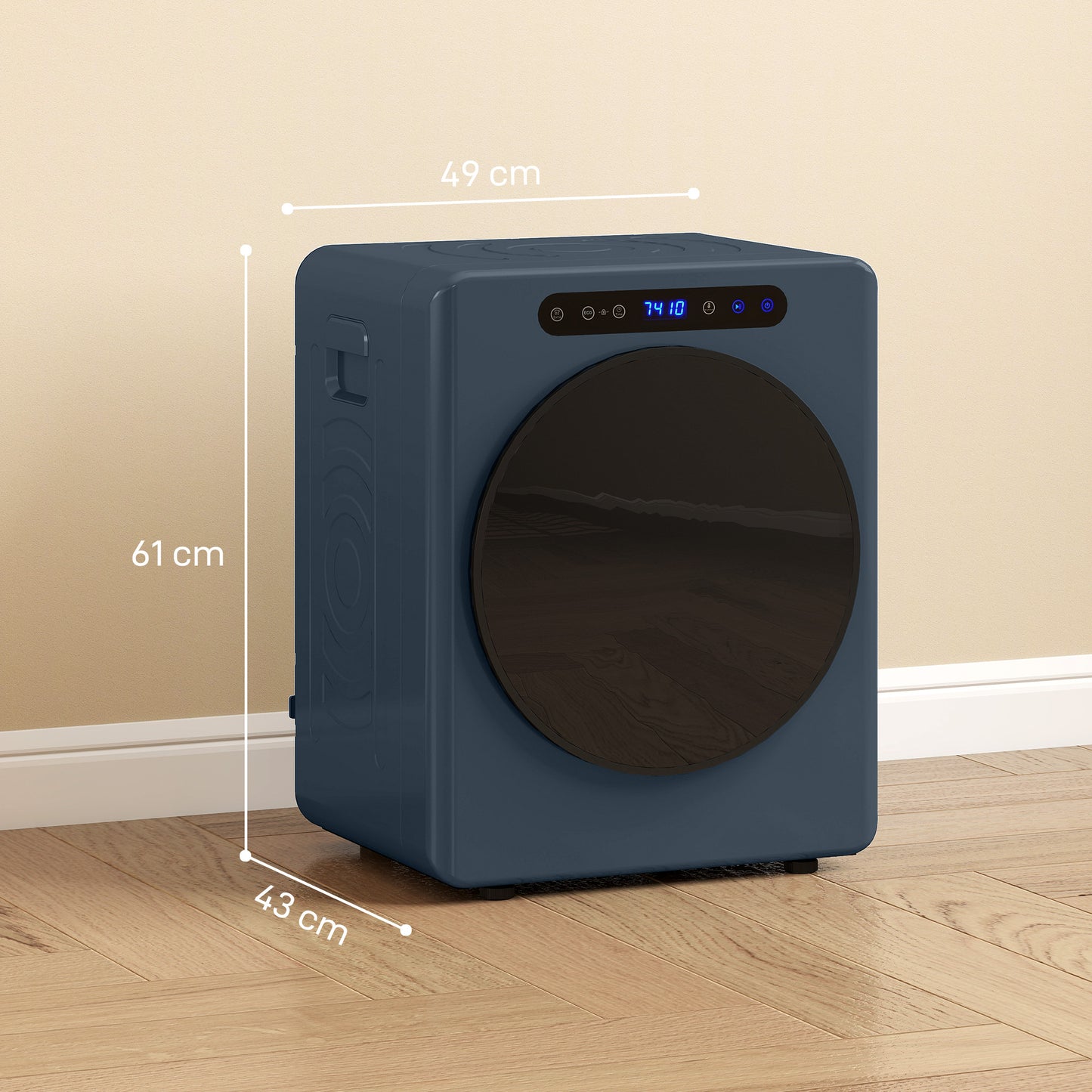 5 kg Compact 40-60℃ Tumble Dryer Blue