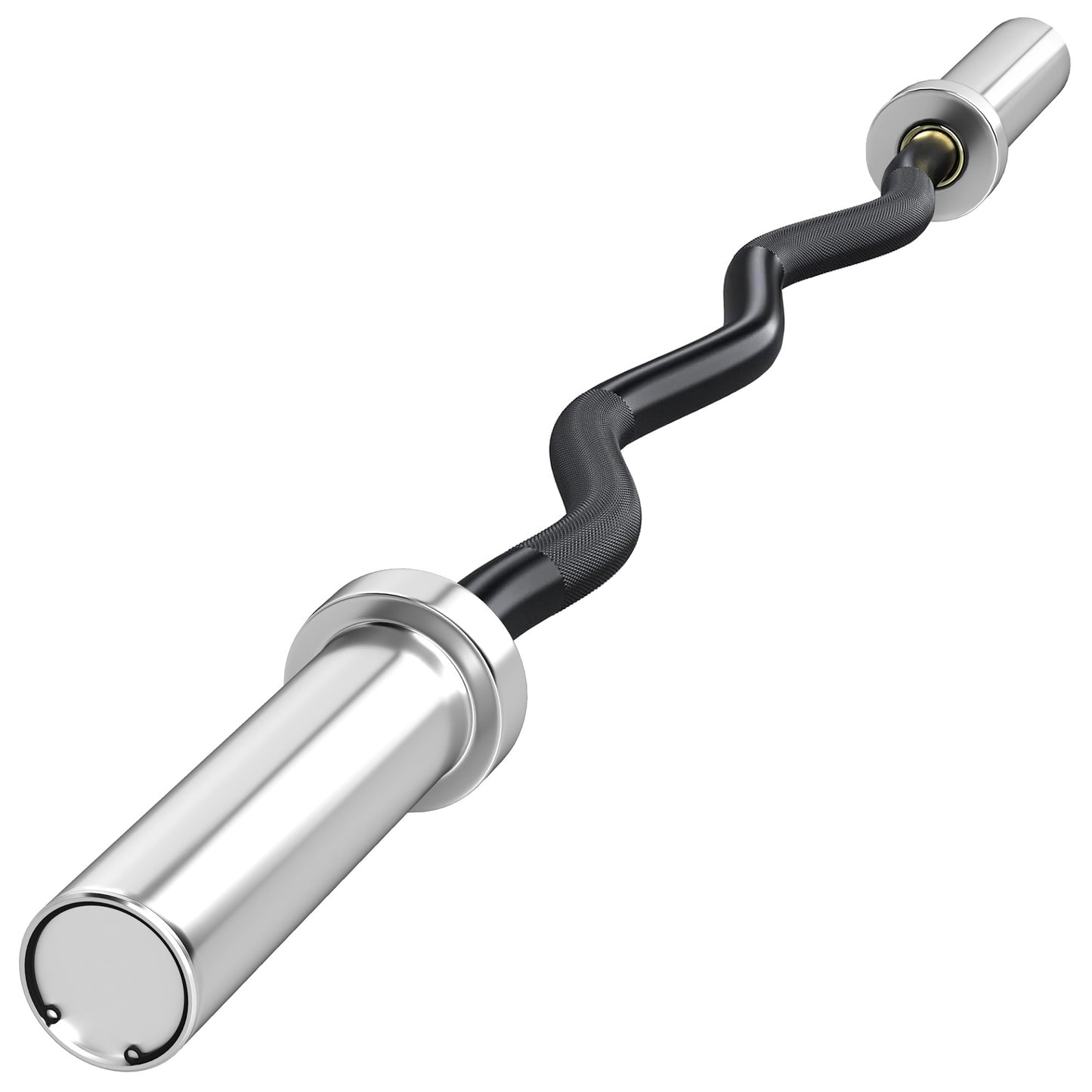 120cm EZ Barbell Bar for 5cm Weight Plates, with Spring Clips, 8kg