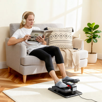Under Desk Elliptical Machine for Home, Electric Elliptical Machine with 12 Adjustable Speed, LED Monitor