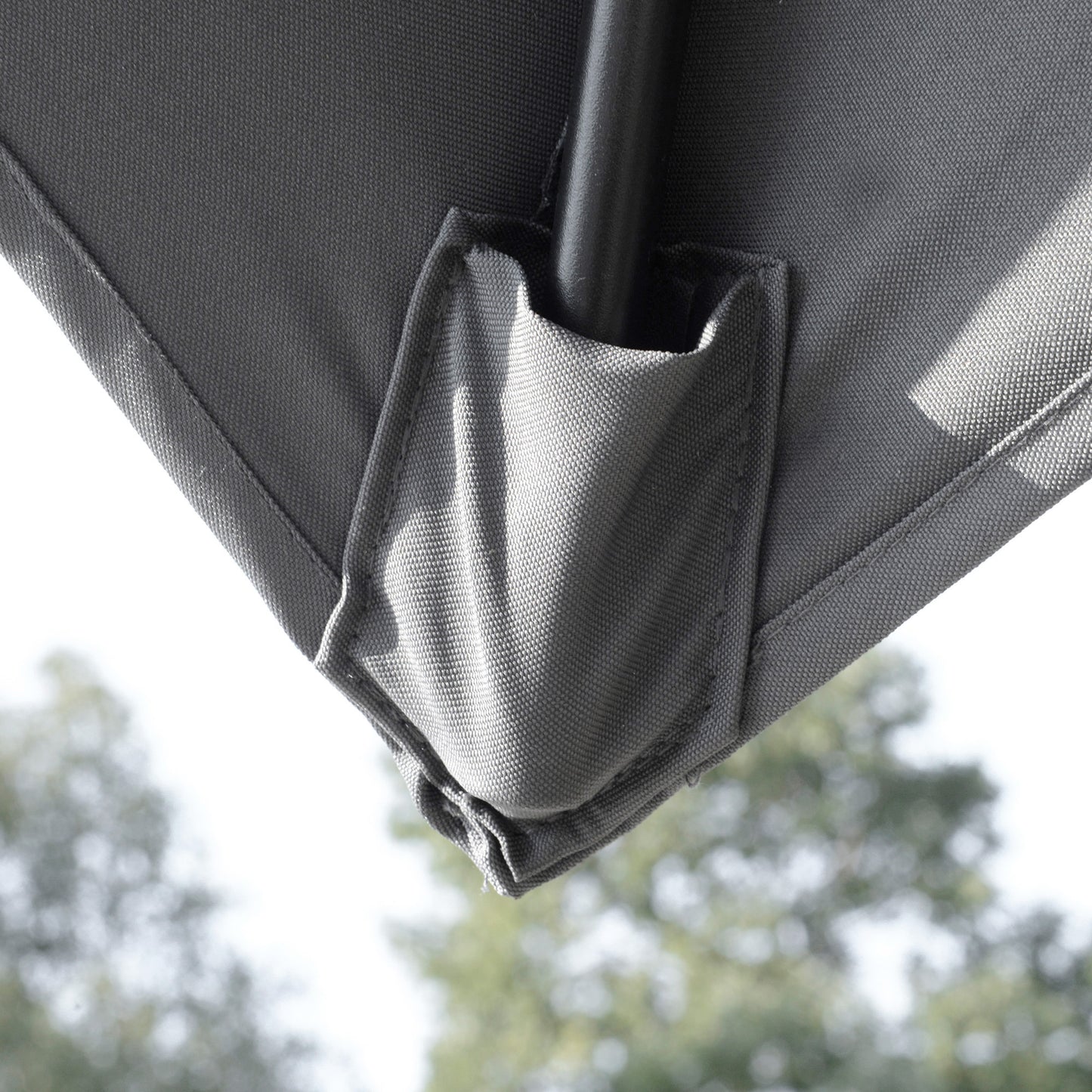 3 x 3(m) Cantilever Parasol with Aluminium Frame, Crank and Tilt, 360-Degree Rotation, Double Top Garden Umbrella