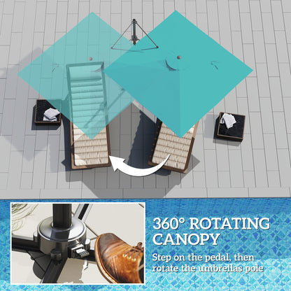 Patio Offset Parasol Umbrella - Blue