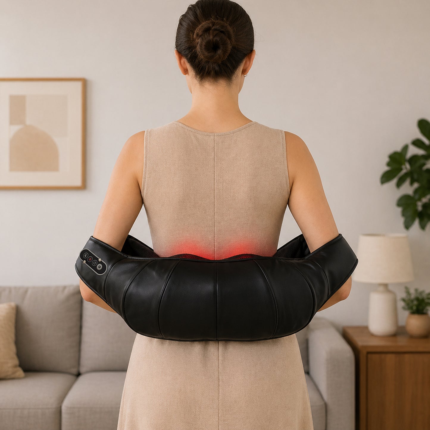 Neck and Shoulder Massager with Heat, Deep Tissue Shiatsu 3D Kneading Massager for Neck, Back, Waist, Foot and Leg